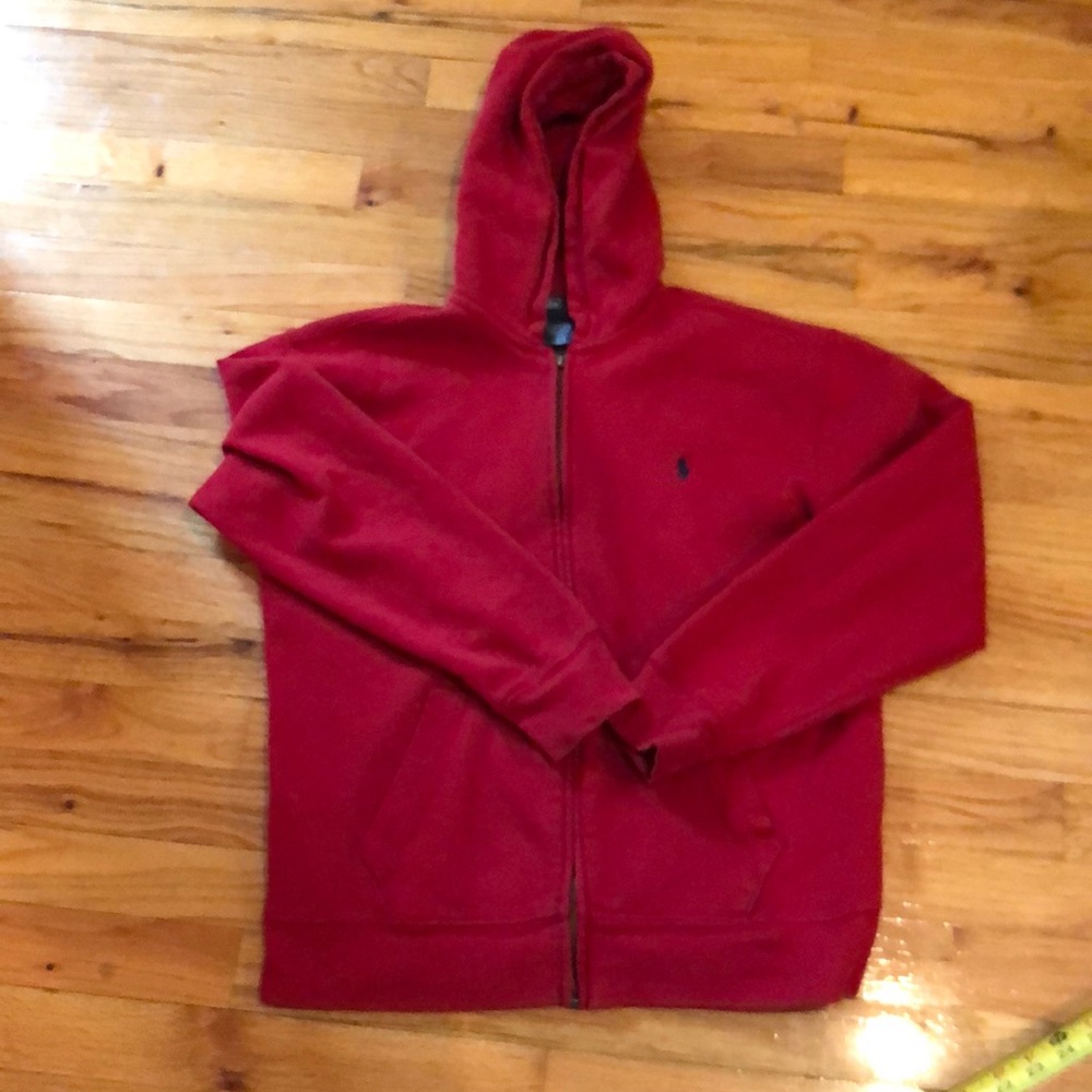 Polo by Ralph Lauren red zip up hoodie for boys
